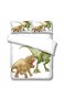 Bedding Cartoon Dinosaurier 180X220Cm Bettbezug Für Kinder Jungen Mädchen Bettwäsche-Set Weich Und Angenehme Hypoallergen Mikrofaser