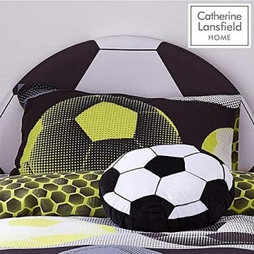 Catherine Lansfield Neon Fußball Reichhaltige Bettbezug-Set Polyester-Verschiedene Farbe & Größe gelb Einzelbett