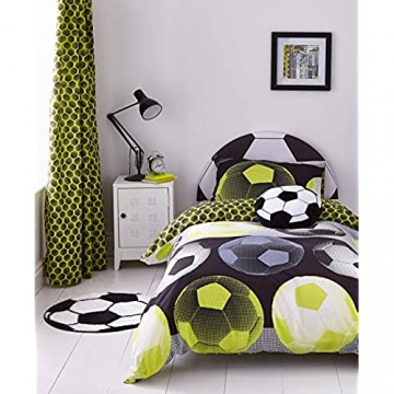 Catherine Lansfield Neon Fußball Reichhaltige Bettbezug-Set Polyester-Verschiedene Farbe & Größe gelb Doppelbett