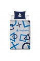 Character World Playstation Blauer Bettbezug für Einzelbett offizielles Lizenzprodukt Sony Playstation wendbar zweiseitig Gaming-Bettwäsche-Design mit passendem Kissenbezug Polycotton Blau