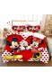 Goplnma- Mickey & Minni Bettwäsche-Disney Mickey Mouse Bettbezug Minnie Maus-Kinder Bettwaesche-Mit Kissenbezug-3D Digitaldruck Mikrofaser -Mehrfarbig (200×200cm 21)