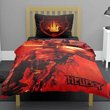 Hellboy Offizielles Legendäres AF-Einzelbett-Bettbezug-Set 135 x 200 cm
