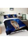 HNHDDZ Bettbezug-Set 3D Tier Wolf Tiger Löwe Panda Karikatur Einhorn Bettwäsche-Set für Kinder Jungen Mädchen Weich Mikrofaser Bettbezug mit Reißverschluss Kissenbezug 80x80 (Tiger 135x200 cm)