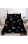 Kinder Bettbezug Super weiche komfortable 3D Cartoon Gamepad Graffiti Quilt Cover Atmungsaktive Trösterdeckel mit Kissenbezug für Jugendliche Y05 135x200cm