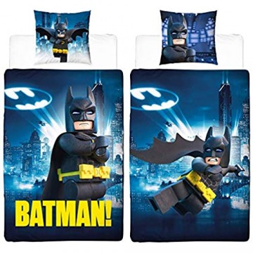 Lego Batman Movie Bettwäsche 2 tlg. 80x80 + 135x200 cm - 100 % Baumwolle - NEU