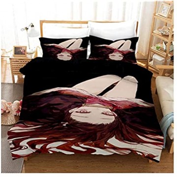 QGHZSCS Demon Slayer Bettwäsche Set Cartoon Anime Bettbezug Für Erwachsene Einzelgröße Bett Set Kinder Kissenbezug Home Textiles 220X260 cm