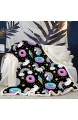 ARIGHTEX Regenbogen-Einhorn-Decke für Kinder Sprinkles Donut Mollige Einhorn-Decken süßes Cartoon-Motiv Sherpa-Fleece-Überwurf 60 x 80 Inches violett