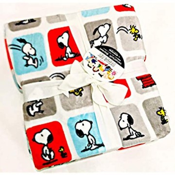 Berkshire Blanket & Home Co. Peanuts Gang Snoopy Decke für Doppelbett Samt weich Plüsch 152 4 x 228 6 cm