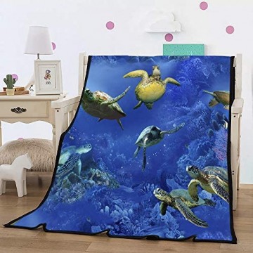 Blanket Direct Super Soft Twin/Full Size Sea Turtle Decke Plüsch Fleece Decke 152 4 x 203 2 cm (Meeresschildkröte)