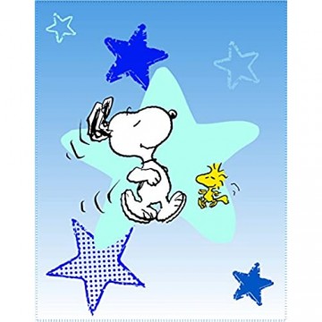 CTI 042746 Snoopy Wake Up Fleecedecke Polyester blau 110 x 140 cm