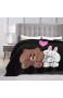 Cupaate Brown Bear and Cony in Love Ultraweiche Micro-Fleecedecke 203 2 cm 60 Stück