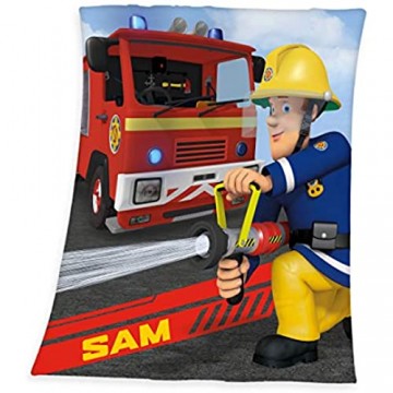 Herding Feuerwehrmann Sam Fleece-Decke Polyester mehrfarbig 130 x 160 cm