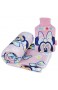 Kuscheldecke und Wärmflasche Kinder Pack Minnie Mouse – Baby Bettwäsche Minnie Mouse Sehr Weich und Wärmflasche mit Bezug bei Kälte mit Minnie Mouse Design | Originelle Geschenke für Mädchen