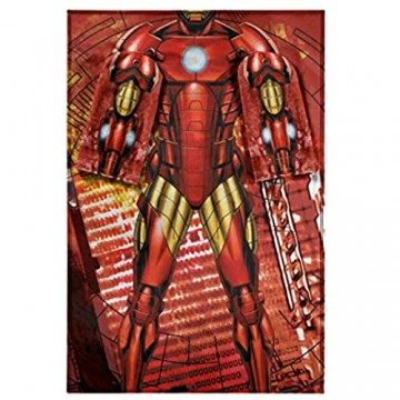 Marvel Gemütliche Überwurfdecke mit Ärmeln Erwachsenen-122 x 180 cm Being Iron Man