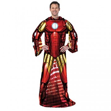 Marvel Gemütliche Überwurfdecke mit Ärmeln Erwachsenen-122 x 180 cm Being Iron Man