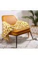 MYLUNE HOME 100% Baumwolle Doppelt Gestrickt Strickdecke für Fernsehen oder Nap auf dem Stuhl Sofa und Bett 130 * 160cm Gelb