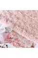 Vangao Überwurf mit Rosenmuster Blumenmuster weich gemütlich Geschenk für Mädchen Schlafzimmer Sofa Couch Stuhl Bett 152 4 x 203 2 cm Blassrosa