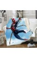 WTTING Spiderman-Decke Motiv Superhelden Marvel Avengers Flanell Cartoon für Sofa Bett Wohnzimmer Schlafzimmer (q 150 x 200 cm)