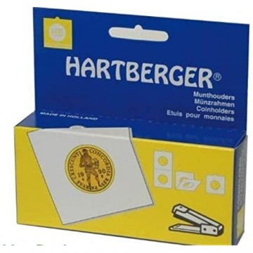 100 x 25 mm Hartberger Münzrähmchen Coinholder zum heften / non-adhesive needs to be stapled