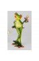 dekojohnson Dekofigur lustige Froschlady Froschtussi mit Handtasche und Drink 15 cm