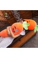 MUGBGGYUE Karottenspielzeug niedliches Emoticons weiches Plüsch gefülltes Gemüse großes Umarmungskissen 45 cm für Kinder