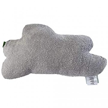 Smithy Kinderkissen mit süßem Wolkengesicht aus 100% hochwertiger Baumwolle – Öko-Tex zertifiziertes Dekokissen mit Füllung 35 cm x 20 cm (grau)