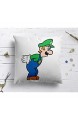 Super Mario Sport Bettwäsche Kissen 40x40cm Zurück in die Kindheit Super Mario Sport Geeignet für Bett und Sofa Kissen ohne Füllstoff