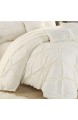 Chic Home 10-teiliges Hannah Bettset mit Plissee Rüschen und Plissee komplettes Queen-Size-Bett in Einer Tasche Beige mit Bettlaken-Set