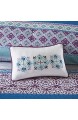 Intelligent Design Gemütliches Bettwäscheset im Boho-Stil mit passendem Kissenbezug dekoratives Kissen für Doppelbetten Violett