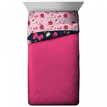 Jay Franco Nickelodeon JoJo Siwa Roses & Bows 4 Piece Twin Bed Set - Includes Reversible Comforter & Sheet Set - Super Soft Fade Resistant Polyester - (Official Nickelodeon Product)