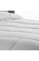 MALOUF Weiße Daunen-Alternative Mikrofaser-Bettdecke mit Ecklaschen für Bettdeckenbezug übergroße Queen-Size-Betten