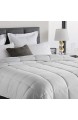 MALOUF Weiße Daunen-Alternative Mikrofaser-Bettdecke mit Ecklaschen für Bettdeckenbezug übergroße Queen-Size-Betten
