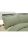 Natural Comfort Luxury Lines Mikrofaser-Bettwäsche-Set gesteppt für Queen-Size-Betten silberner Salbei