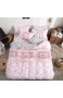 Rhmvvseso® Tröster setzt Decke 3D Einfache rosa Flecken des Cartoons Bettwäsche Ganzjahres-Steppbettdecke für Kinder Jungen Mädchen Teenager Kinder - Enthält 1 Bettdecke 2 Kissen Jungen Bettbe