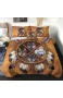 Sleepwish Wolf Comforter Set Queen Size 4 Pieces Wolves Dream Catcher Bedding with Comforter Native American Quilt Set for Adults Men Boys (Brown and Gold)
