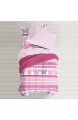 (Twin) - Butterfly Dots Ultra Soft Microfiber Comforter Bedding Set Pink Multi