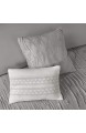 Urban Habitat Comforter Modern Contemporary Textured Design All Season Bedding Set Matching Shams Decorative Pillows Full/Queen(88x92) Paloma 100% Cotton Strip Grey