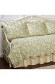 Waverly Paisley Verveine 5-Piece Quilted Reversible Comforter Day Bed Cover Set 105 x 54 Spring