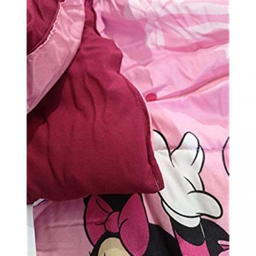 Winter-Steppdecke Disney – Marvel Original Einzelbett 170 x 260 cm Kind Mädchen (Disney Minnie)