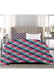 Yoyon Kinder \'Quilt Set Diagonal Grid Style Rhombuses Abstrakte Formen Illustration Premium Bettbezug gibt Ihnen einen Guten Schlaf Multicolor