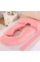 ABHF U-Förmiges Schwangerschaftskissen Seitenschläferkissen Stillkissen Mit Abnehmbarem Und Waschbarem Bezug Lagerungskissen Mit Körper Kissenbezug Pink3