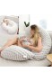 AIQIN-Pillow G-förmiges Schwangerschaftskissen Seitenschläferkissen Lagerungskissen mit Abnehmbarem und Waschbarem Bezug zur Schlafverbesserung für den ganzen Körper 185x90x20cm