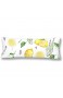 CiCiDi Seitenschläferkissen Kissen-Bezug 40x145 cm Aquarell gelbe Zitronen Lavendel Frucht Blume Atmungsaktives Kissenhüllen mit Reißverschluss Baumwollen und Polyester
