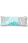CiCiDi Seitenschläferkissen Kissen-Bezug 40x145 cm Dahlia Pinnata Flower Türkis Blau und Grau Atmungsaktives Kissenhüllen mit Reißverschluss Baumwollen und Polyester