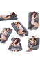 Dream Night U-vormig zwangerschapskussen Body Pillow voor slaap zijslaapkussen steunkussen met afneembare en wasbare overtrek. diep grijs. 80 x 140 cm