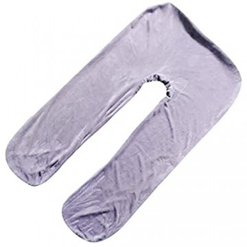 FLAMEER Komfortables U-Form Schwangerschaftskissen Seitenschläfkissen Bezug für Schwangere Frauen - Grau
