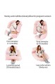 Hao-zhuokun Schwangerschaftskissen Seitenschläferkissen Körperkissen G-förmiges Lagerungskissen Mutterschaftskissen mit waschbarem Baumwollbezug Rücken Hüften Beinen und Bauchstütze