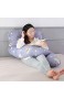 HONGBI Stillkissen Seitenschläferkissen mit Bezug Schwangerschaftskissen zum Schlafen U Form Seitenschläfer Kissen Abnehmbar Stil1 Kissen:130x70cm