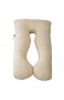 HONGBI U-förmiges Schwangerschaftskissen Seitenschläferkissen Lagerungskissen mit Abnehmbarem und Waschbarem Bezug Weiß 145x90cm