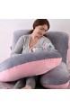 R&P G-förmiges Schwangerschaftskissen Komfort Seitenschläferkissen Lagerungskissen mit Abnehmbarem Bezug Unterstützung für Rücken Bauch Hüften Beine 80 * 120 * 180CM Weiß